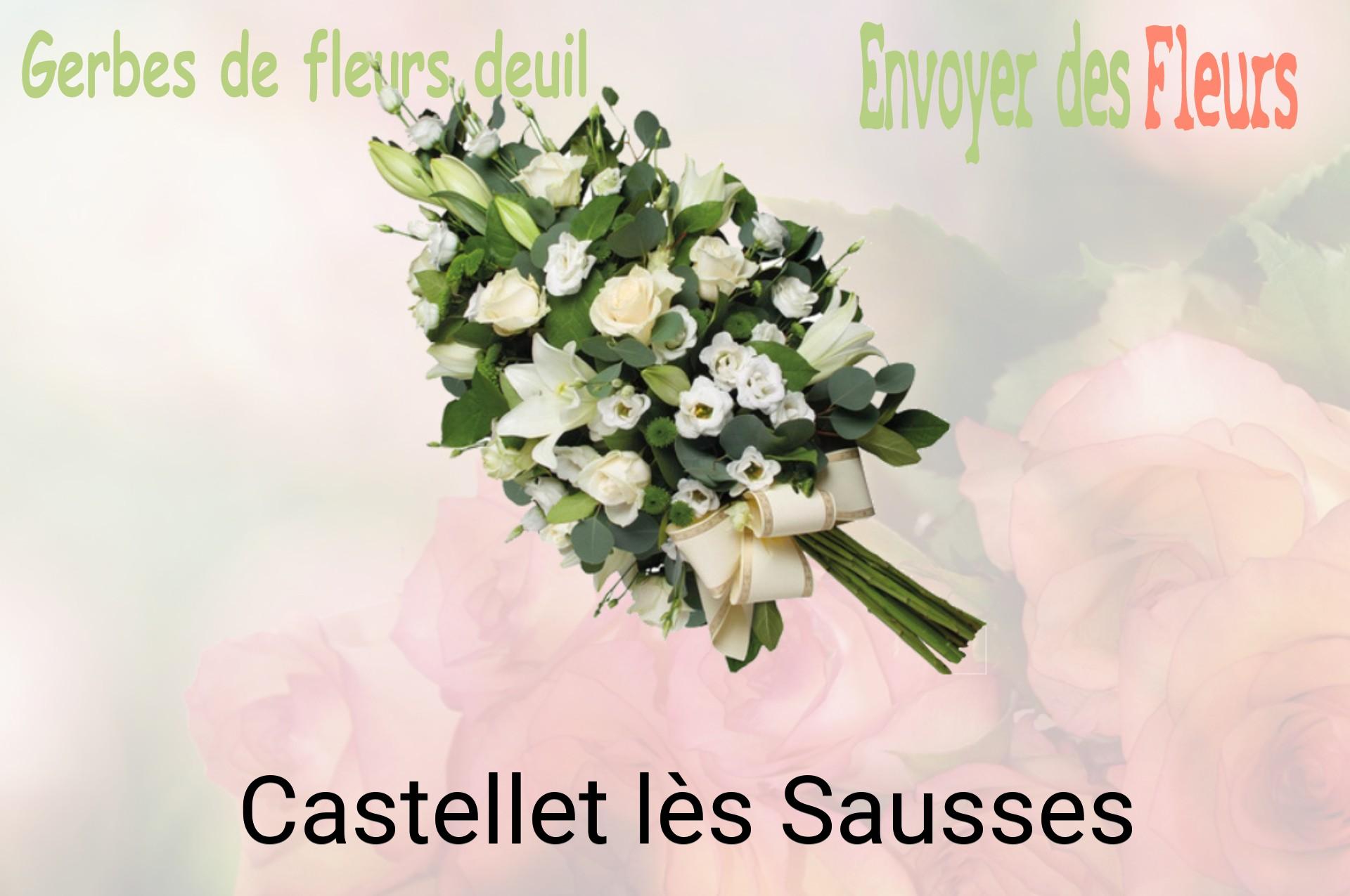 Gerbe de fleurs de deuil livrée à Castellet-lès-Sausses